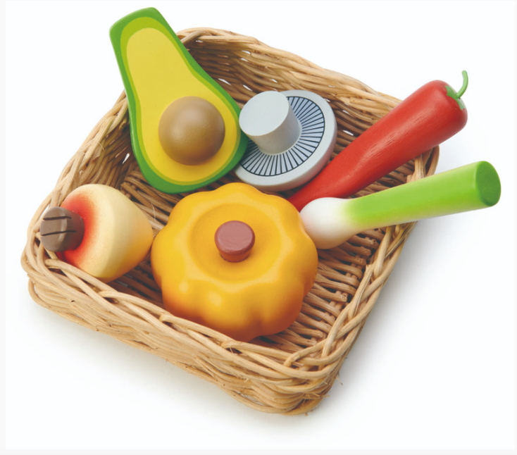 Tender Leaf Toys Pretend Veggie Basket