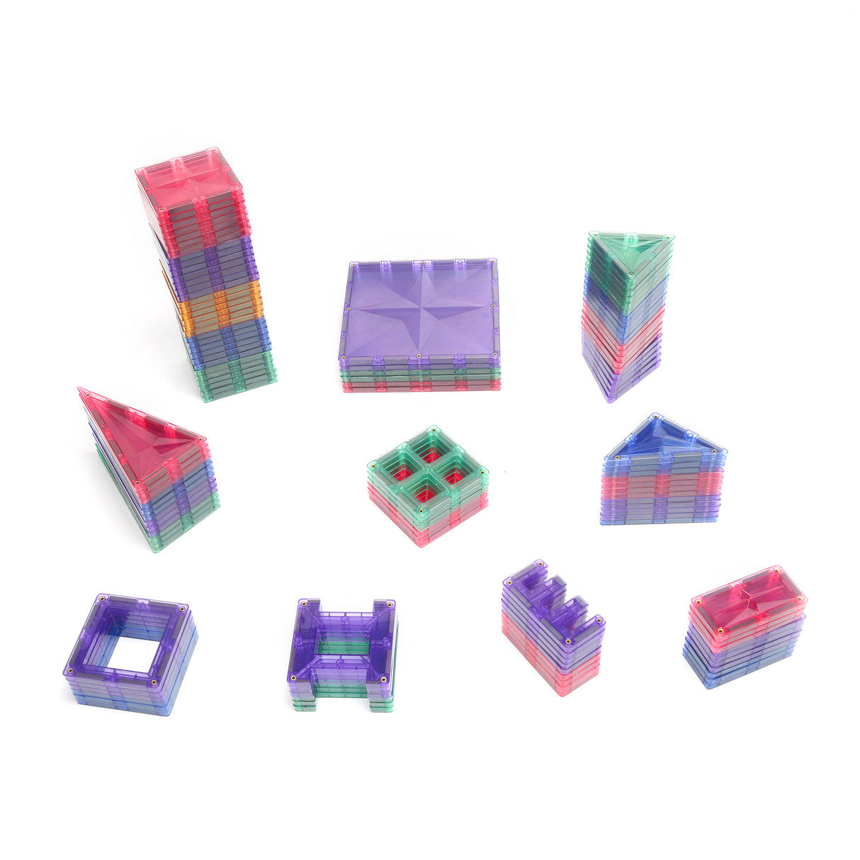 MNTL Pastel Star Magnetic Tile 120 Pcs Set