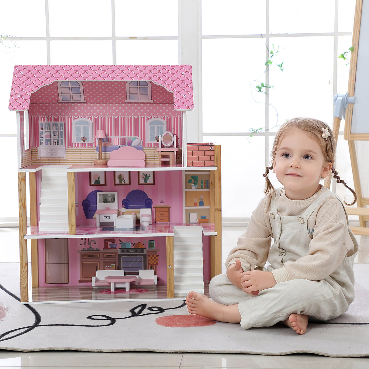 ALL 4 KIDS Eliana 3 Level Dollhouse