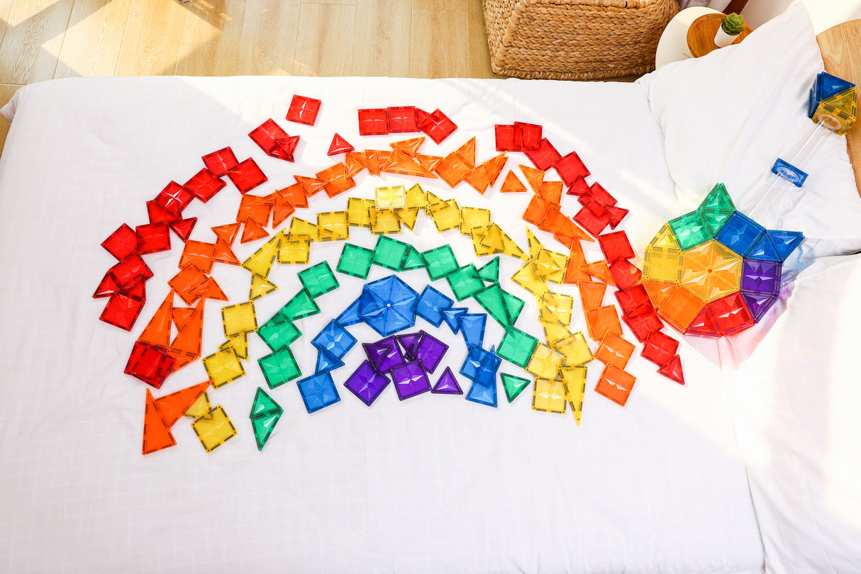 MNTL Classic Basic Teaching Aids Magnetic Tile Set 62 Pcs