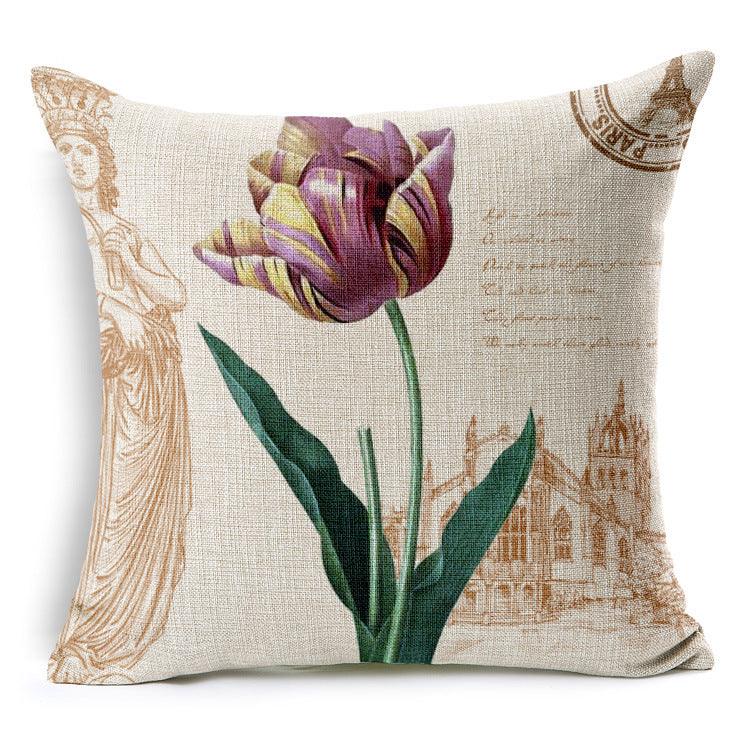 All 4 Kids 45cm Square Throw Pillow Cushion Cover - Country Flower