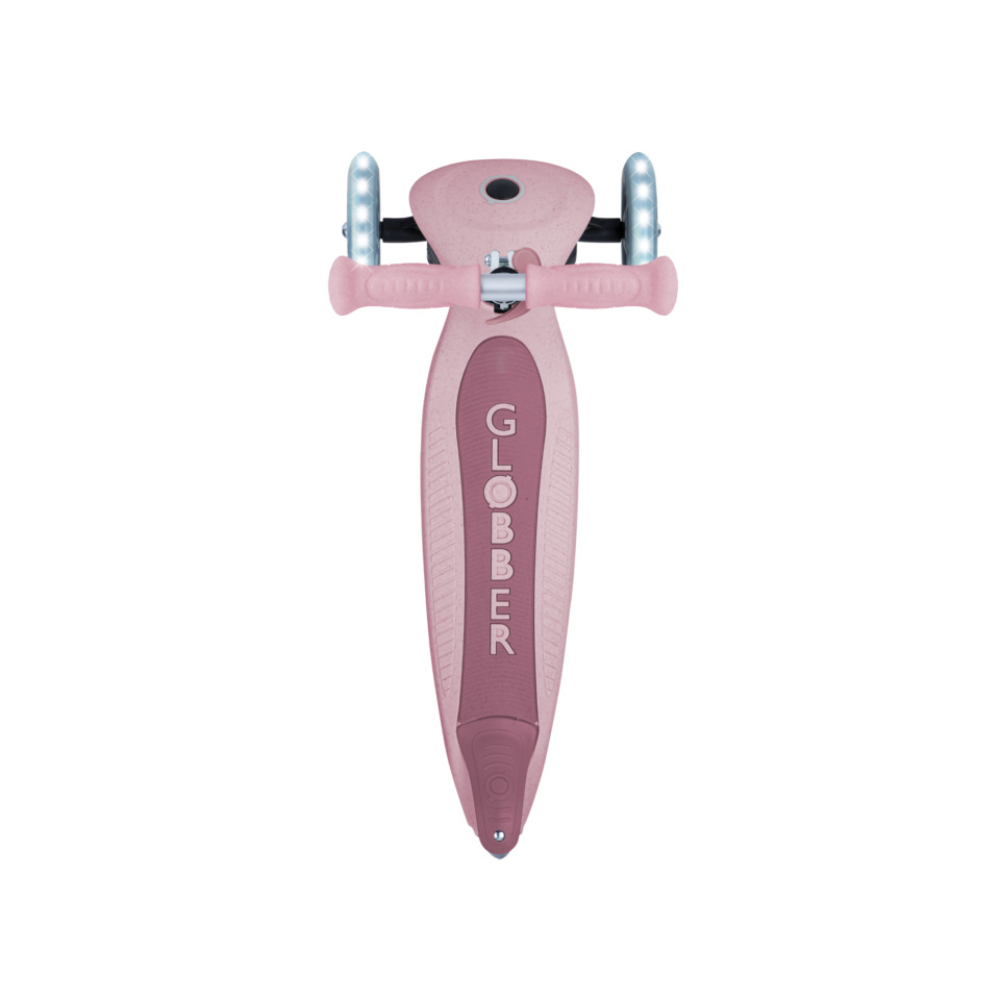 Globber ECOLOGIC JUNIOR Foldable Scooter with Lights - Berry