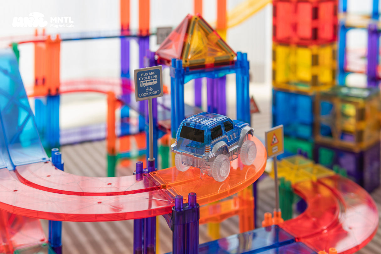 MNTL Classic Magnetic Car Track Set 108 Pcs