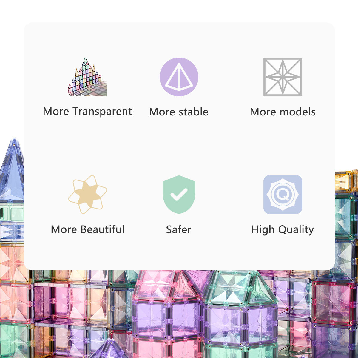 MNTL Classic Magnetic Tile 108 Pcs