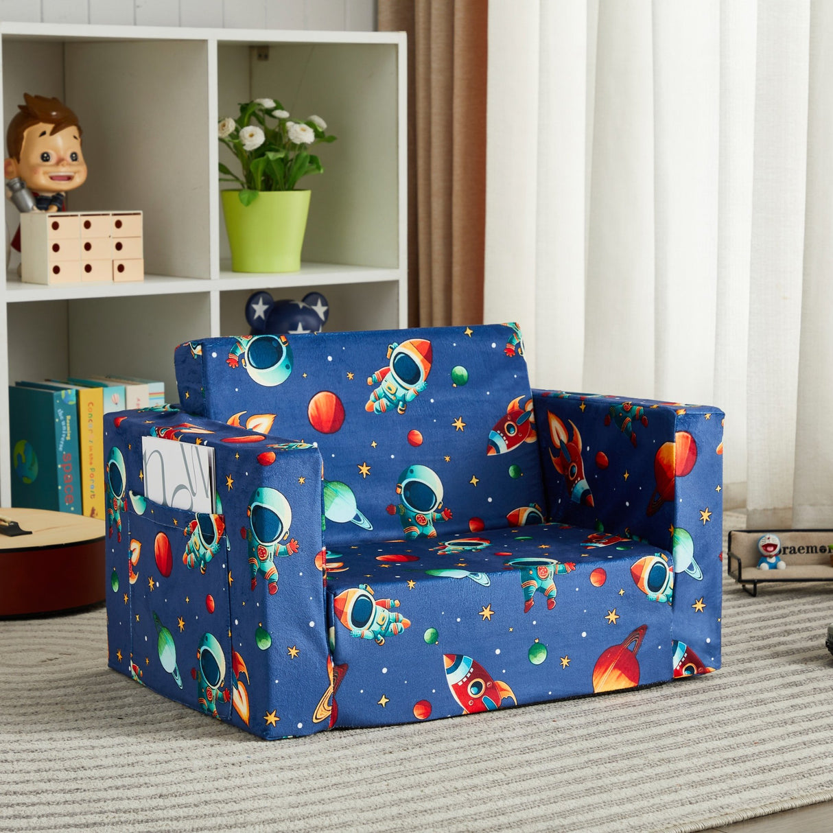 All 4 Kids Cosmic Space Mission Flip-Out Couch