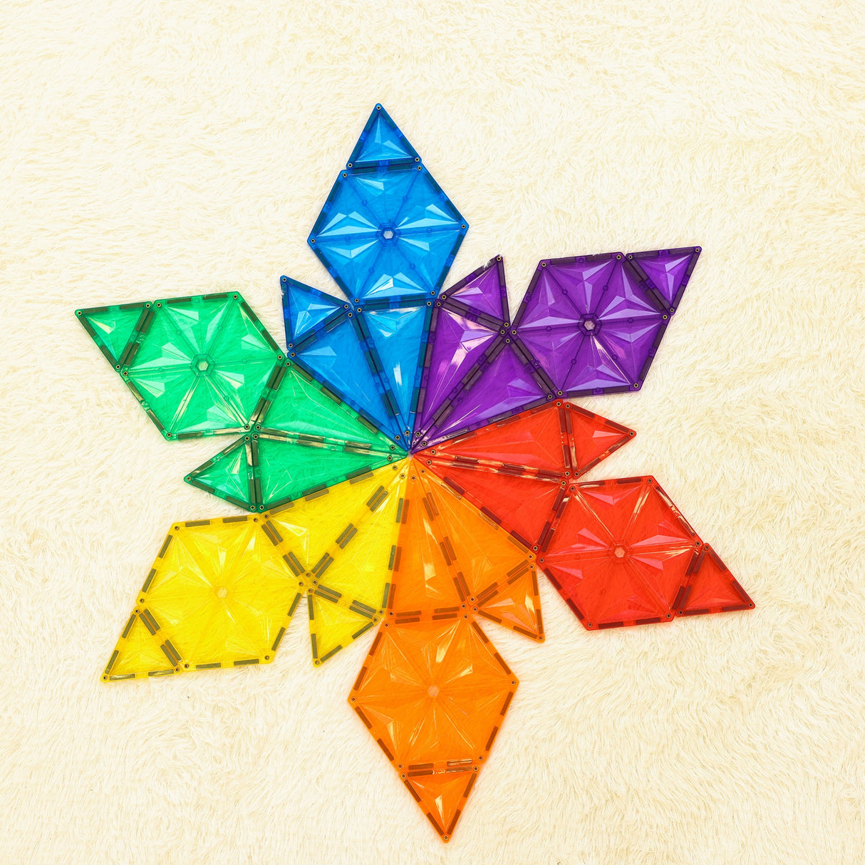 MNTL Classic Basic Teaching Aids Magnetic Tile Set 62 Pcs