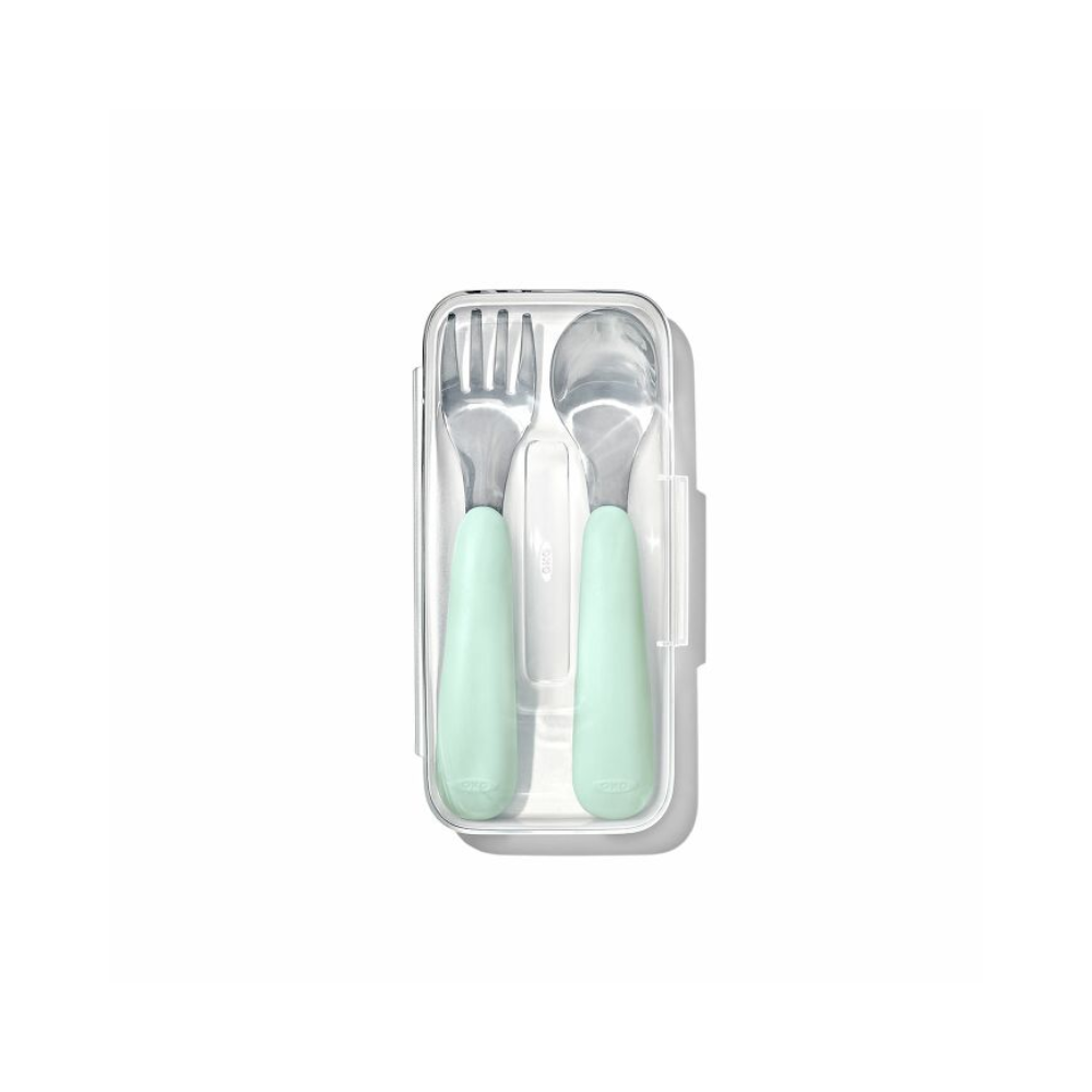 OXO Tot On-The-Go Fork And Spoon Set - Opal