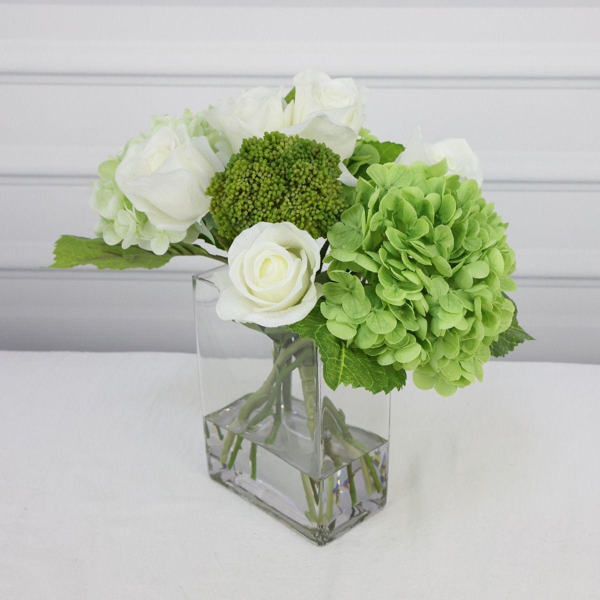 Artificial Flower Bouquet Arrangements - Rose and Hydrangea