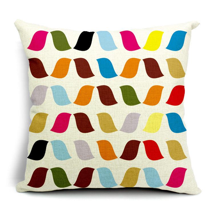 All 4 Kids 45cm Square Throw Pillow Cushion Cover - Coloruful Pattern