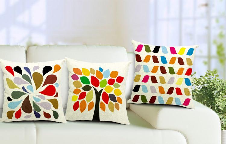 All 4 Kids 45cm Square Throw Pillow Cushion Cover - Coloruful Pattern