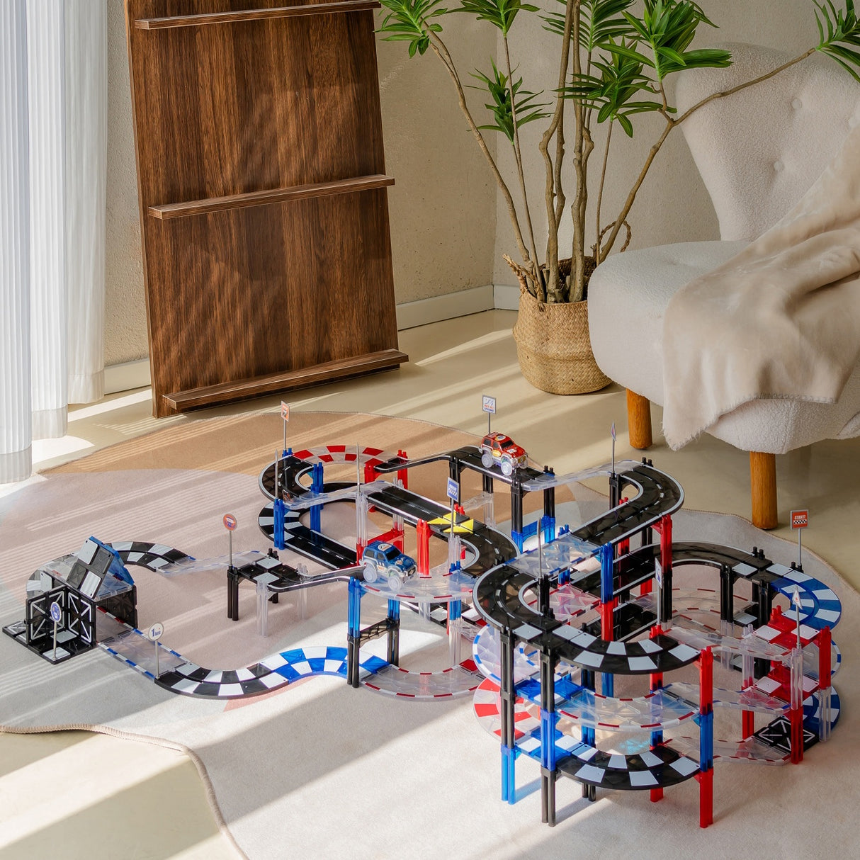 MNTL Classic Magnetic Track Car Set 101 Pcs