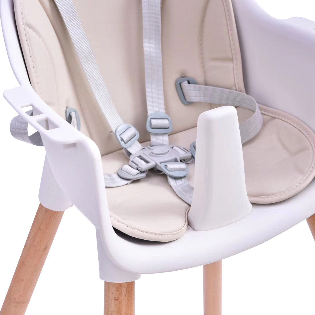 JOY BABY Amelia Beige 2-in-1 Timber Highchair