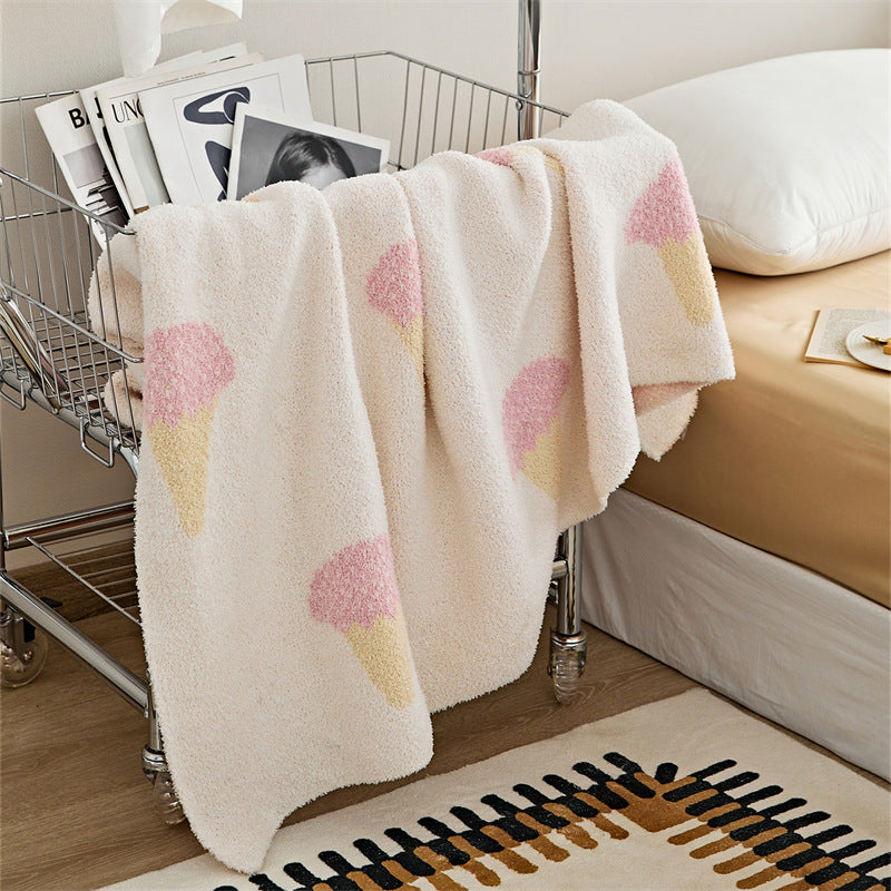 All 4 Kids Pastel Ice Cream Throw Blanket