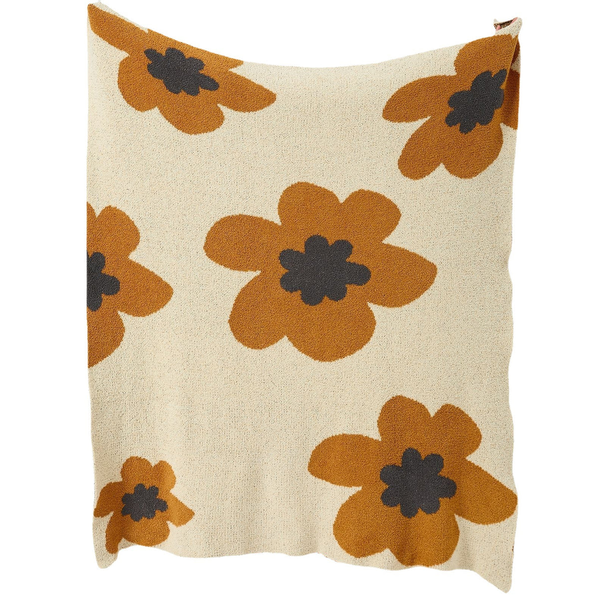 All 4 Kids Daisy Soft Cotton Pattern Knitted Throw Blanket