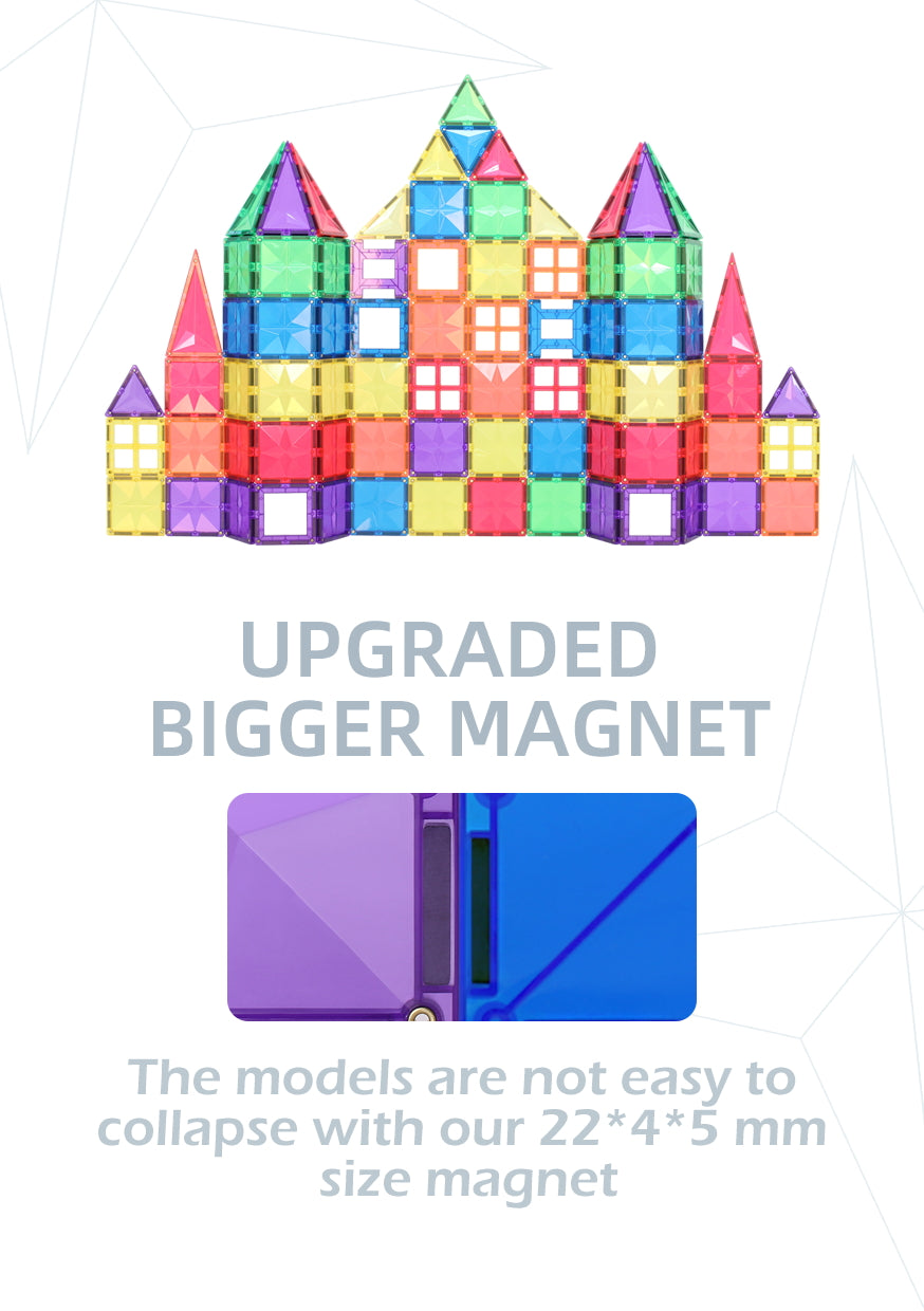 MNTL Pastel Space Travelling Magnetic Tile Set 177 Pcs