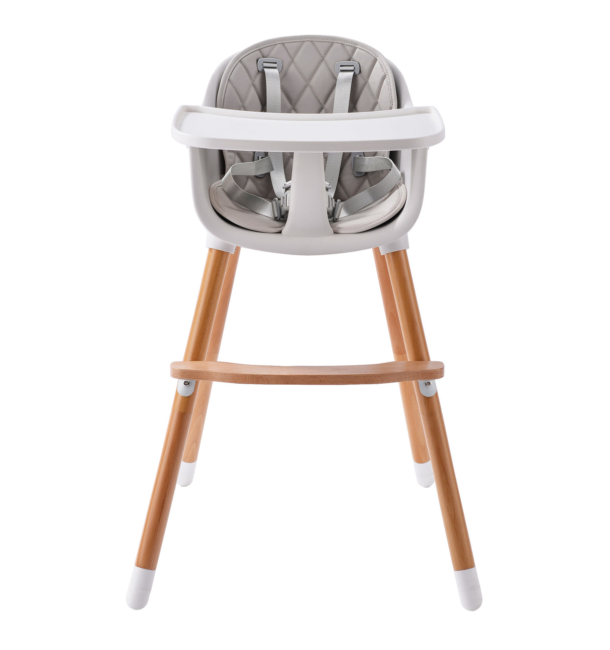 JOY BABY Amelia Grey 2-in-1 Timber Highchair