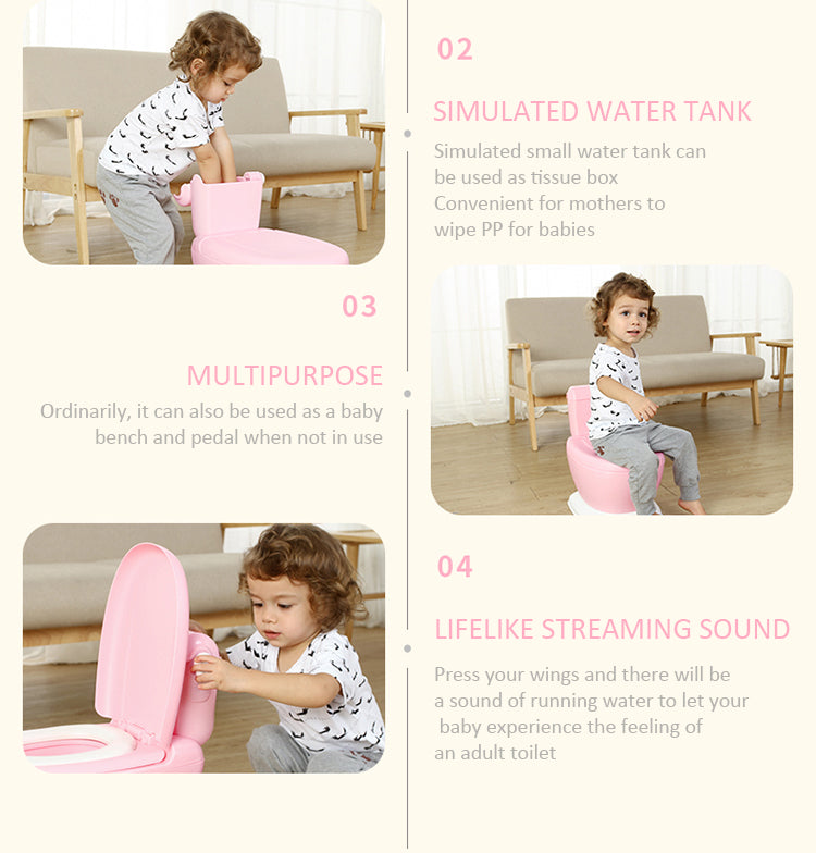 Joy Baby My First Toilet Training Potty with Sound - Pink