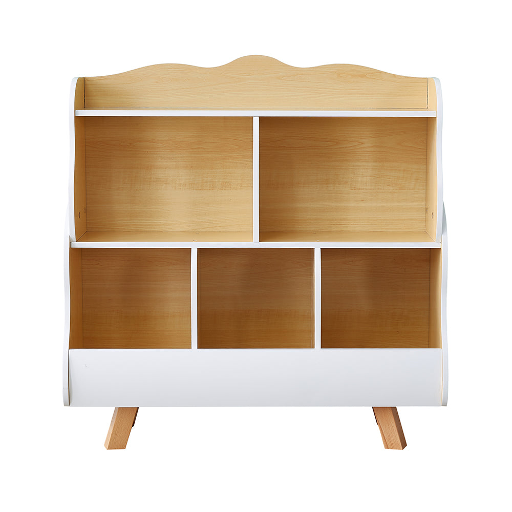 All 4 Kids Ellis Bookshelf with Toy Storage Cube