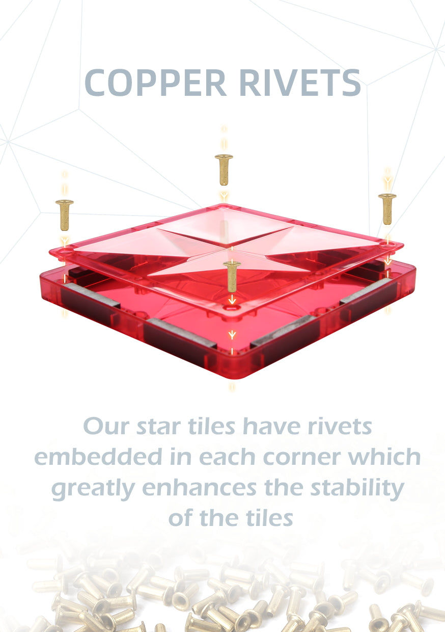 MNTL Pastel Star Magnetic Tile 120 Pcs Set