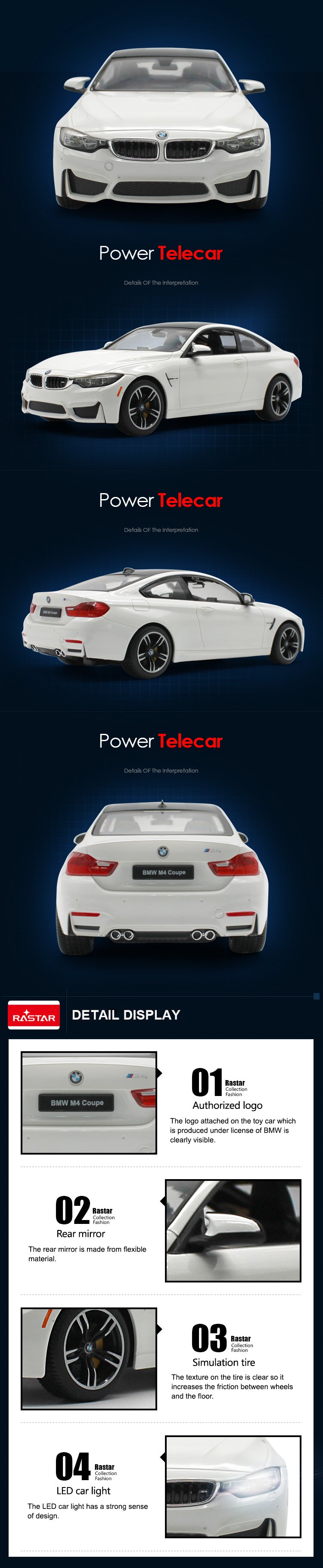 Rastar Licensed 27MHz 1:14 Radio Control Car - BMW M4