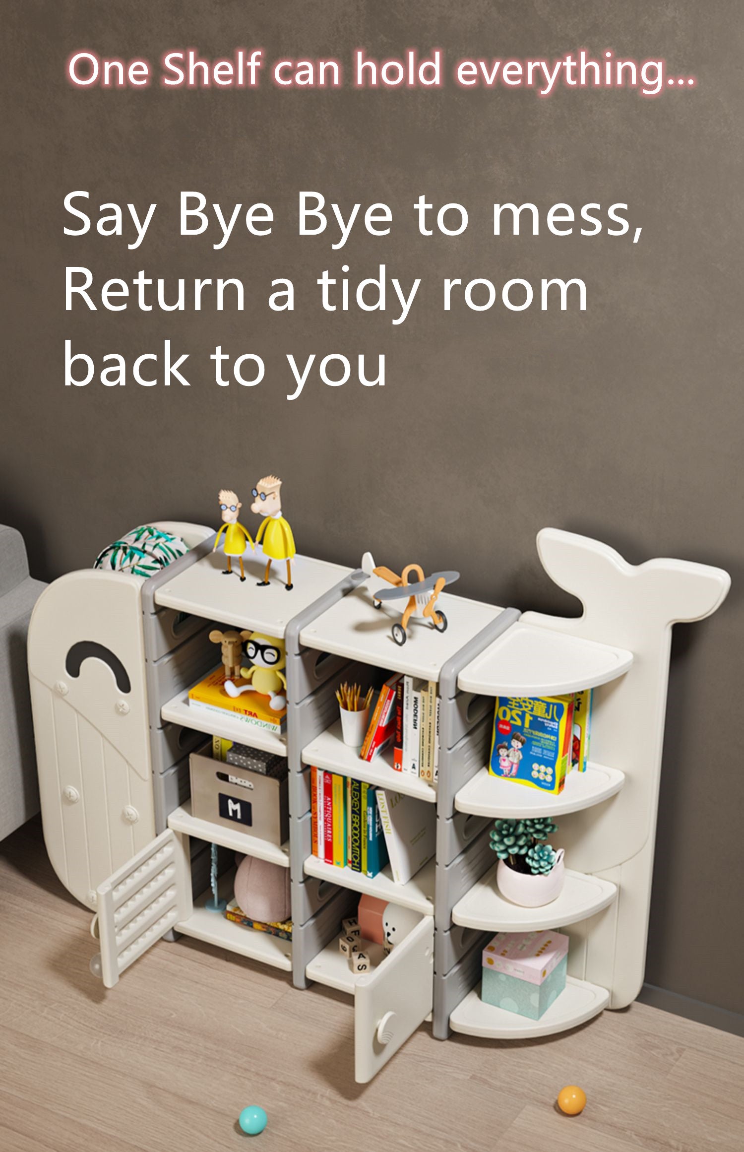 All 4 Kids Roman the Whale Storage Unit