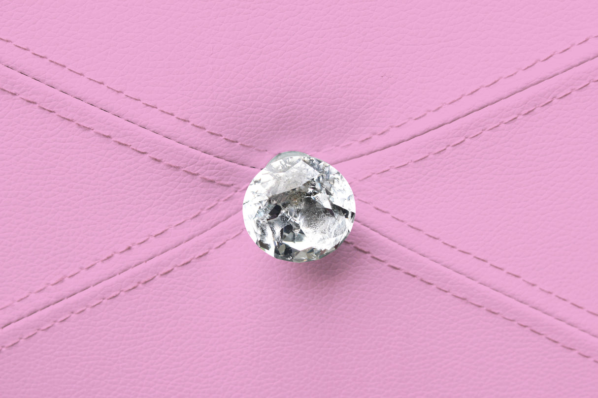 All 4 Kids Madelyn Pink PU Leather Bedside Table