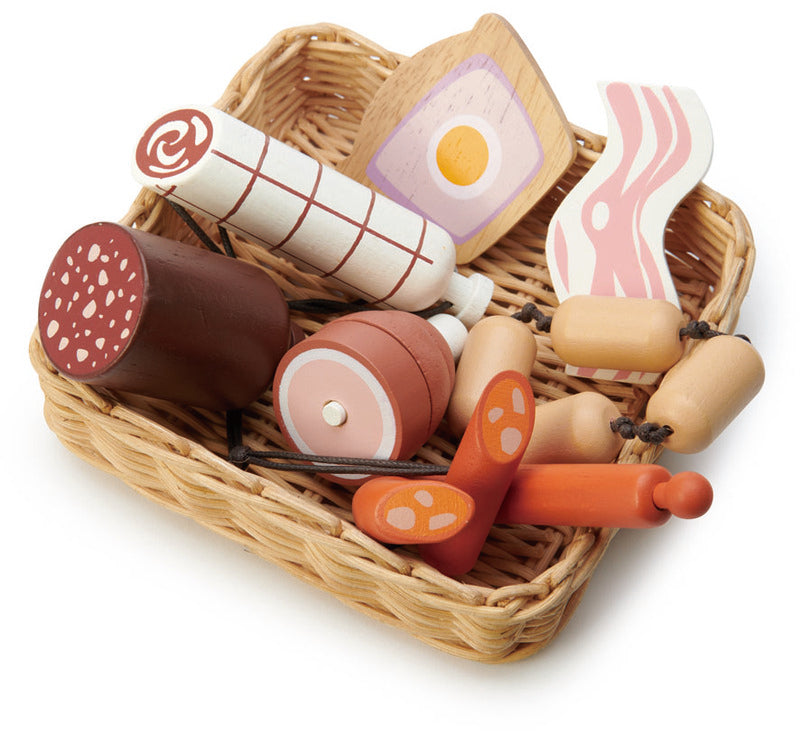 Tender Leaf Toys Pretend Charcuterie Meat Basket