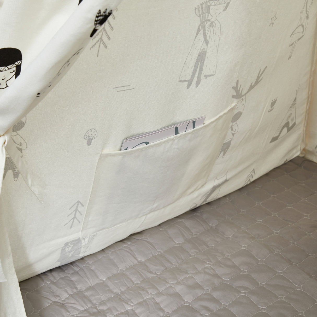 ALL 4 KIDS Ryan Canvas Kids Square Teepee Tent