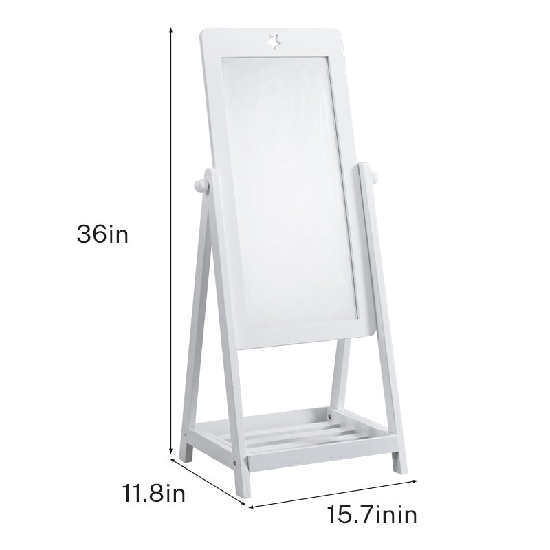 ALL 4 KIDS Gloria White Girls Wooden Standing Mirror