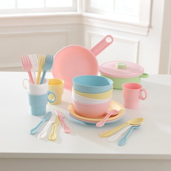 Kidkraft 27PC Cookware Set - Pastel