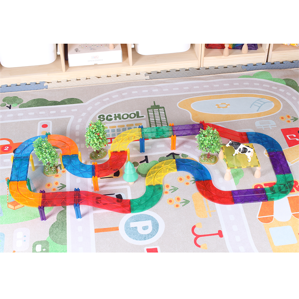 MNTL Classic Magnetic Car Track Set 108 Pcs