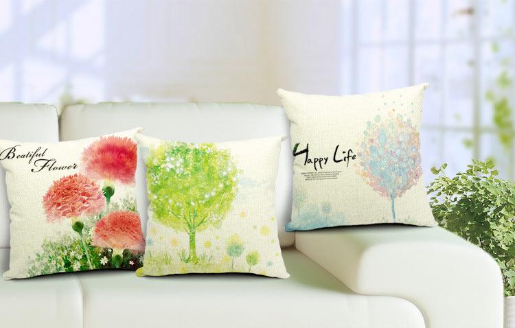 All 4 Kids 45cm Square Throw Pillow Cushion Cover - Summer Flower