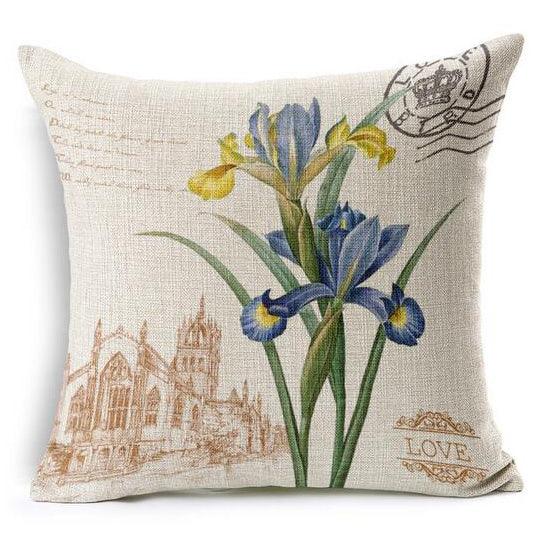All 4 Kids 45cm Square Throw Pillow Cushion Cover - Country Flower
