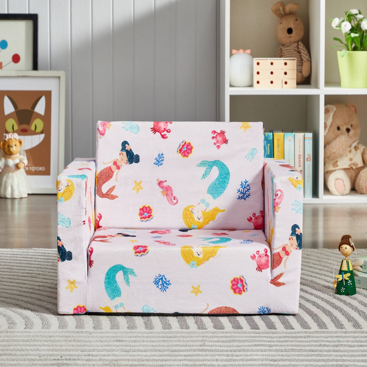 All 4 Kids Mermaid Dreams Flip-Out Couch