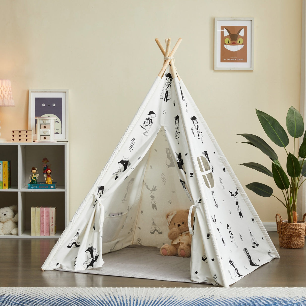 ALL 4 KIDS Ryan Canvas Kids Square Teepee Tent