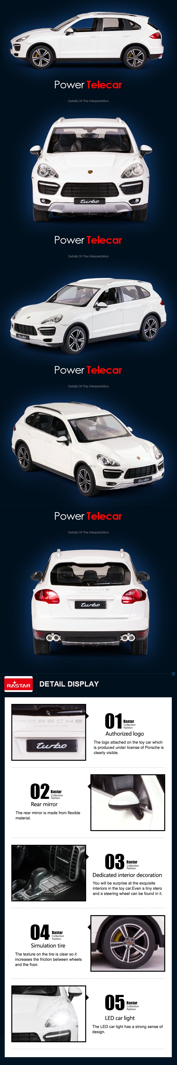 Rastar Licensed 1:14 Radio Control Car - Porsche Cayenne Turbo