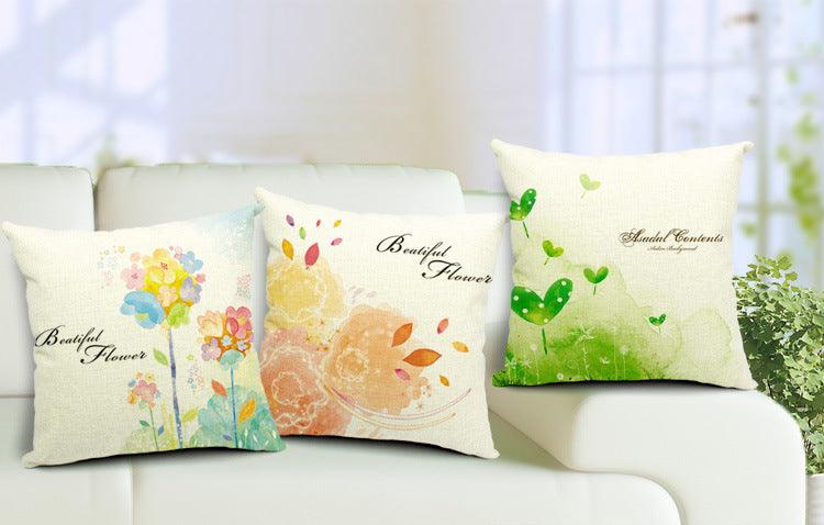 All 4 Kids 45cm Square Throw Pillow Cushion Cover - Summer Flower