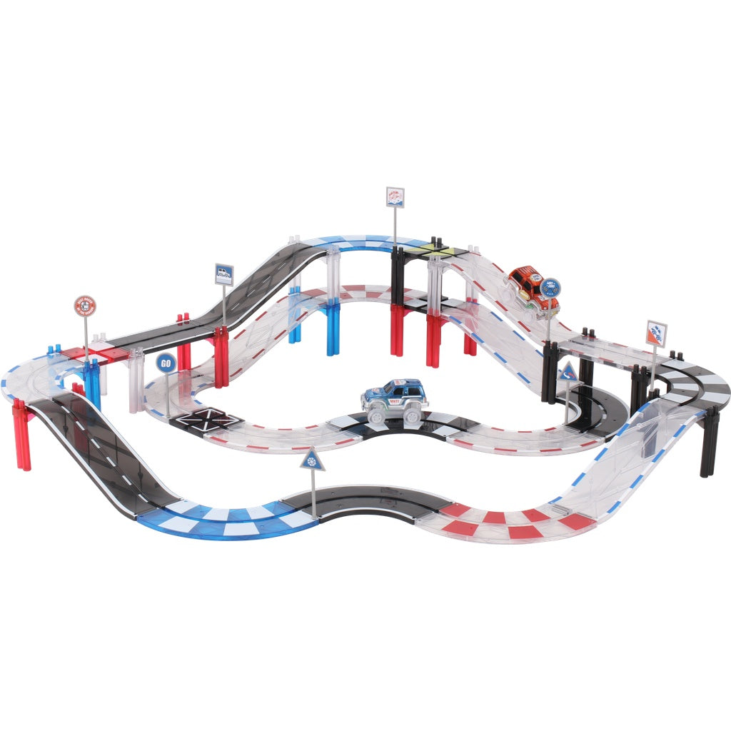 MNTL Classic Magnetic Track Car Set 101 Pcs