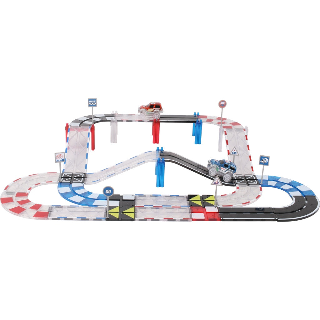 MNTL Classic Magnetic Track Car Set 101 Pcs