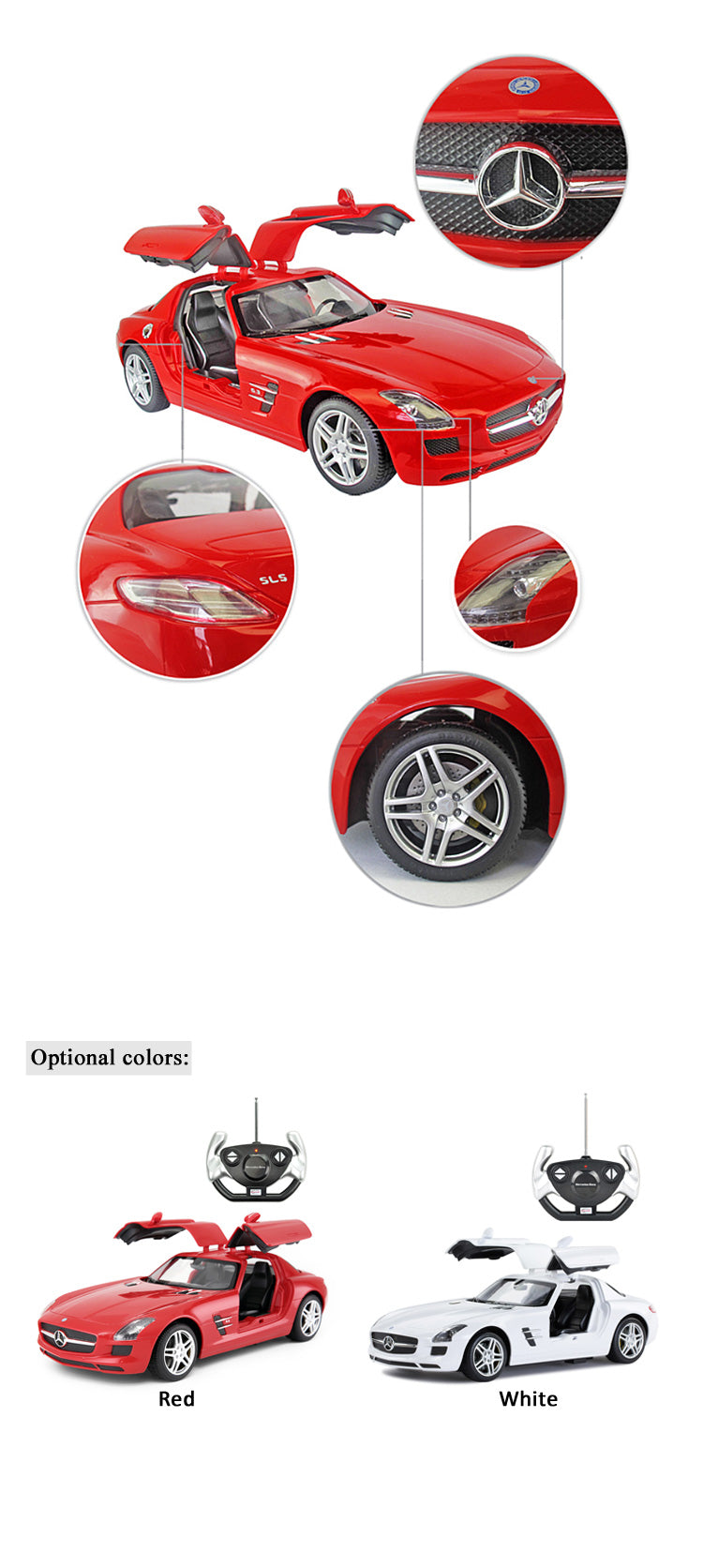 Rastar Licensed 1:14 Radio Control Car - Mercedes-Benz SLS AMG