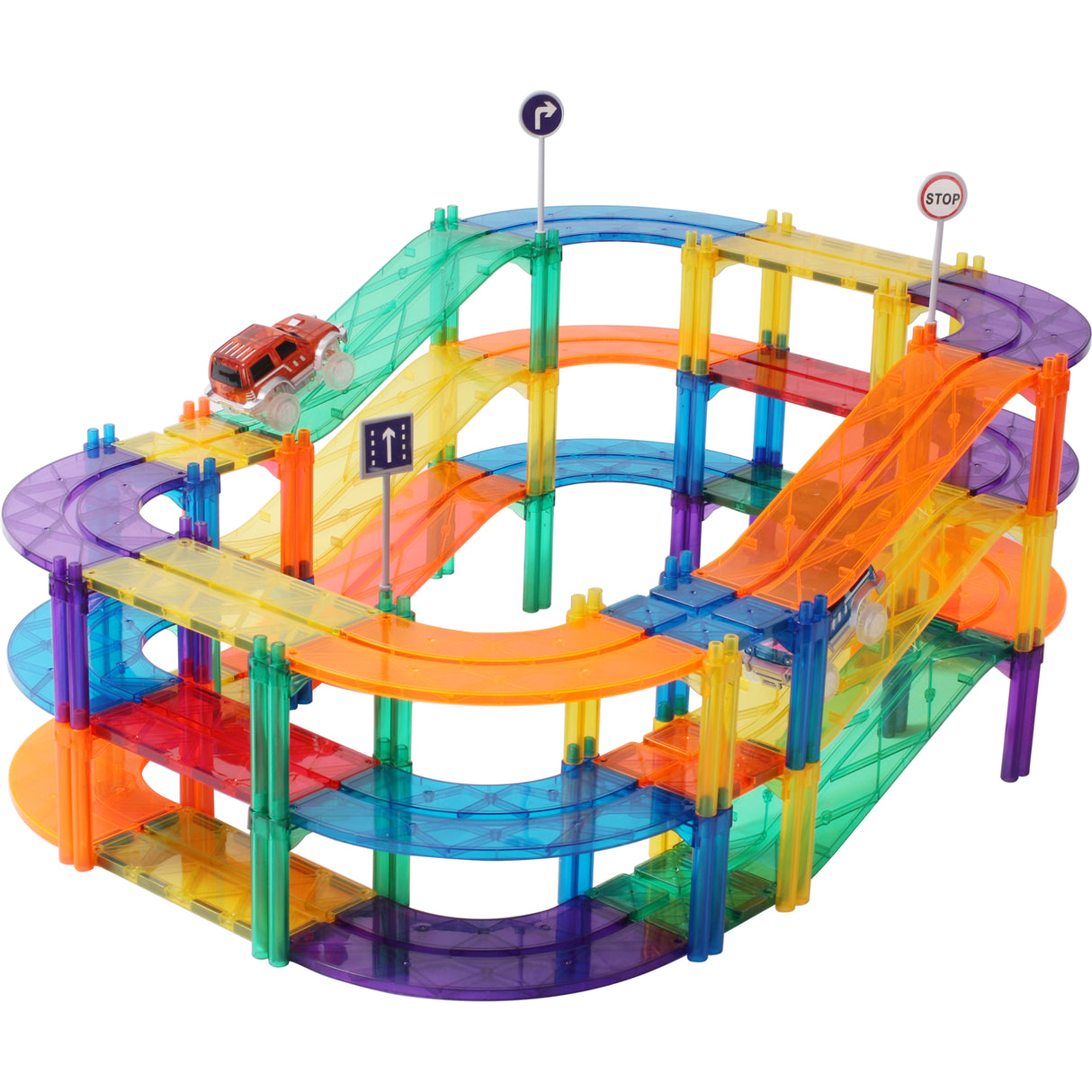 MNTL Classic Magnetic Car Track Set 108 Pcs