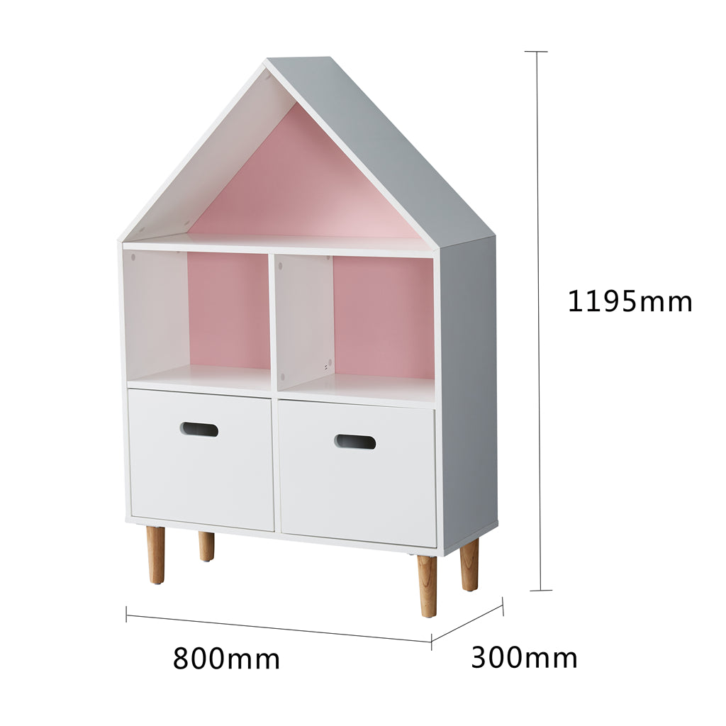 ALL 4 KIDS White Ivy Low Kids Bookcase Storage Unit