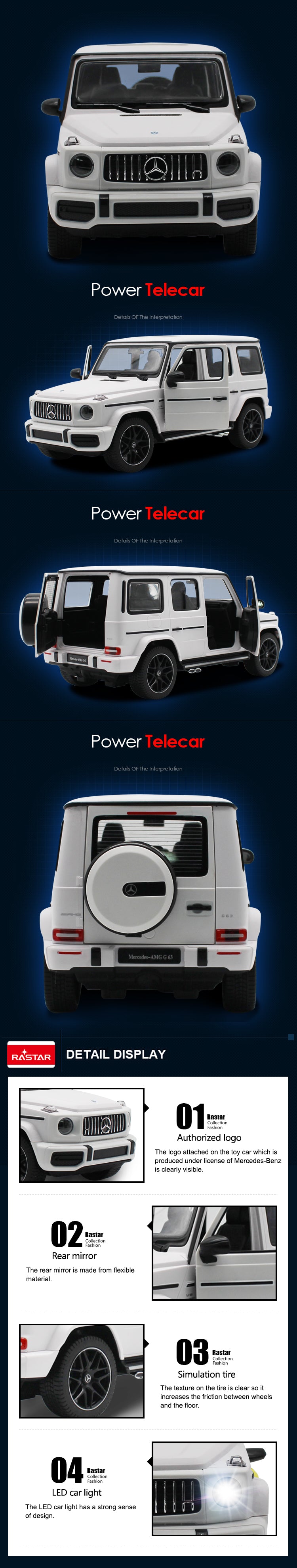 Rastar Licensed 1:14 Mercedes-Benz G63 Radio Control Car