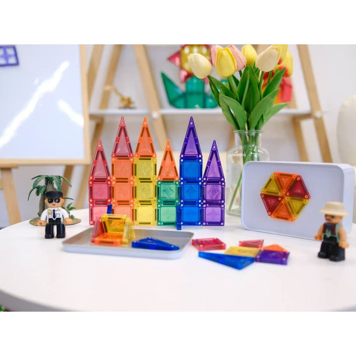 MNTL Classic Small Star Magnetic Tile Set 56 Pcs