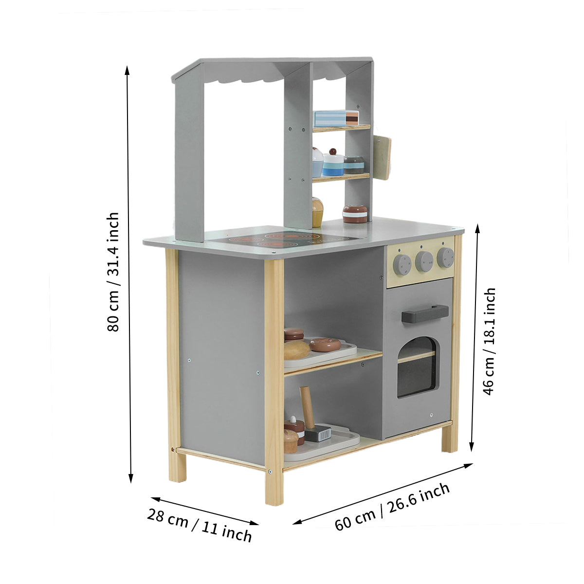 All 4 Kids Nordic Chef Pretend Kitchen & Bakery Station