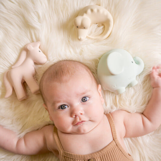 Tikiri Rubber Marshmallow Animal Teether Set