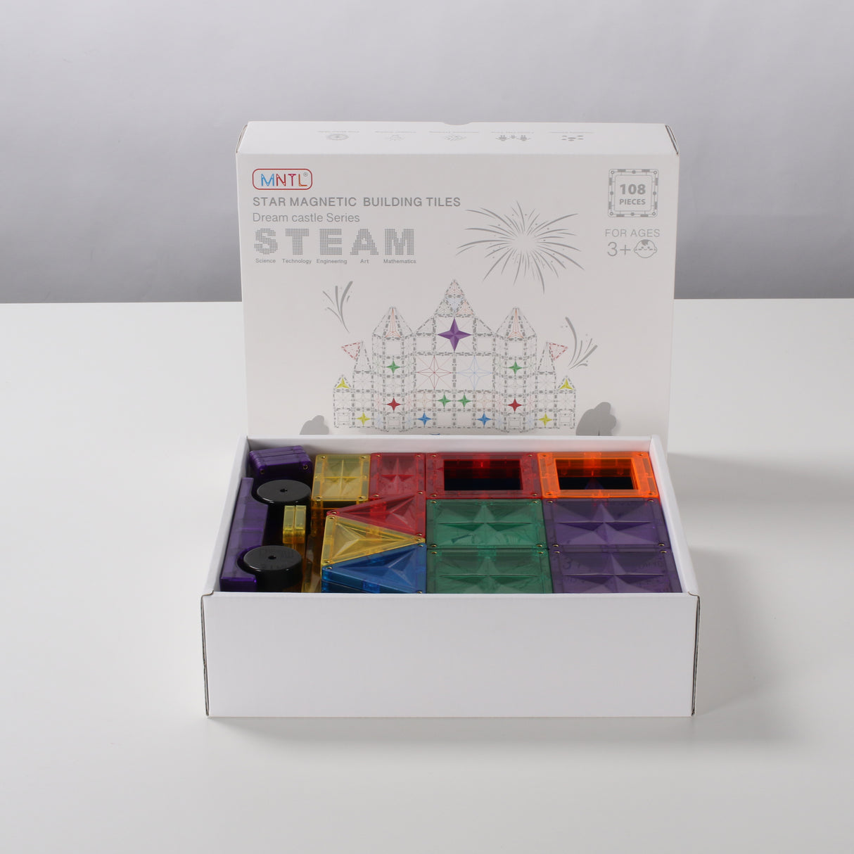 MNTL Pastal Magnetic Tile 108 Pcs