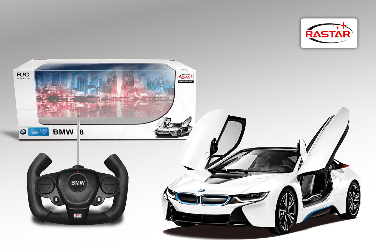 Rastar Licensed 1:14 Radio Control Car with USB Charger - BMW I8