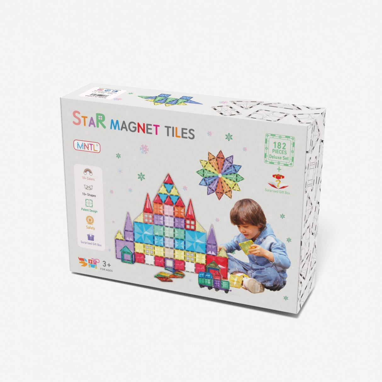 MNTL Classic Star Magnetic Tile 182 Pcs Set
