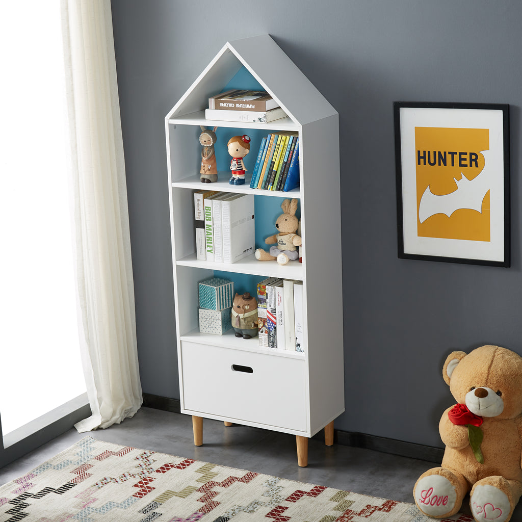ALL 4 KIDS White Ivy Tall Kids Bookcase Storage Unit